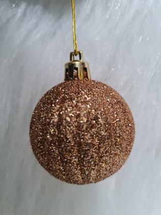 Imagem de 100 Bolas Arvore De Natal 5 cm Arabesco Linha Luxo Glamour