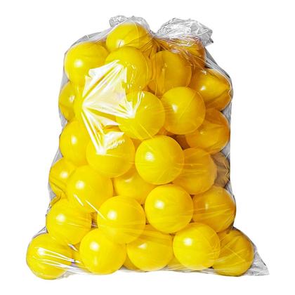 Imagem de 100 Bolinha De Piscina Amarela Cor Unica Infantil Não Amassam