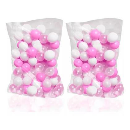 Imagem de 100 Bolinhas para Piscina  Rosa Pink Barbie Princesas - Não Amassa  BPA Free