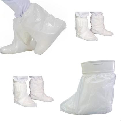 Imagem de 100 botas polietileno c/elastico impermeavel branca  aradesc