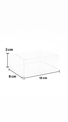Imagem de 100 Caixas acetato transparente cristal 12x8x3 Para 6 Brigadeiros docinhos