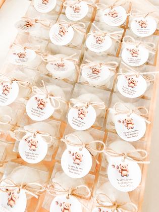 Imagem de 100 caixas de acetato transparente 4x4x4 para 1 ou 2 mini doce na espessura de 0,21mm