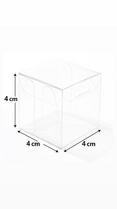 Imagem de 100 caixas de acetato transparente 4x4x4 para 1 ou 2 mini doce na espessura de 0,21mm