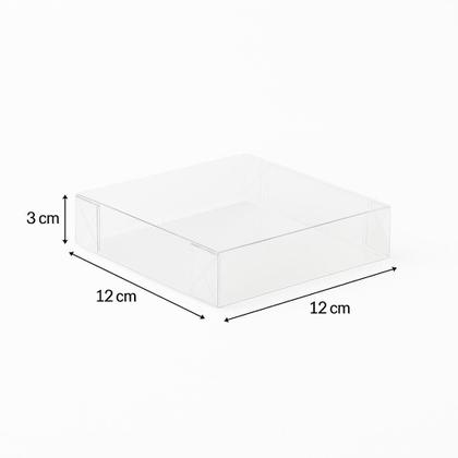Imagem de 100 caixas em acetato transparente 12x12x3 para 9 docinhos brigadeiros e diversos.