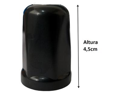 Imagem de 100 Capa De Porca Cromada Belga Preta 19mm Sprinter Fiorino S10