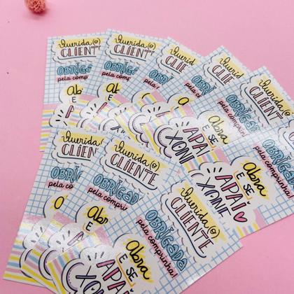 Imagem de 100 Cartão de Agradecimento ao Cliente 5x9cm Apaixonese