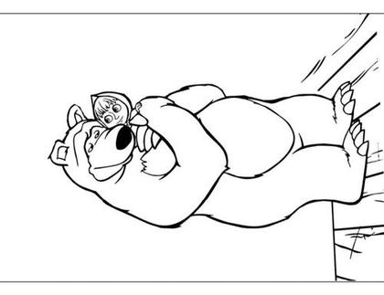 Imagem de 100 Desenhos Masha E O Urso Para Colorir E Pintar 100 Folhas Avulsas A4! 1 Desenho Por Folha!