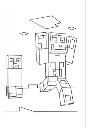 Imagem de 100 Desenhos Minecraft Para Colorir E Pintar 100 Folhas Avulsas A4! 1 Desenho Por Folha!