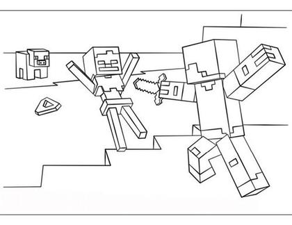 Imagem de 100 Desenhos Minecraft Para Colorir E Pintar 100 Folhas Avulsas A4! 1 Desenho Por Folha!
