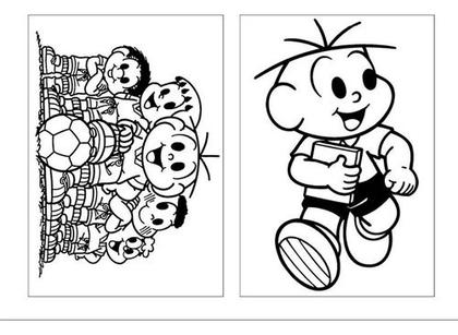 Imagem de 100 Desenhos Turma Da Mônica Para Colorir E Pintar 50 Folhas Avulsas A4! 2 Desenhos Por Folha!