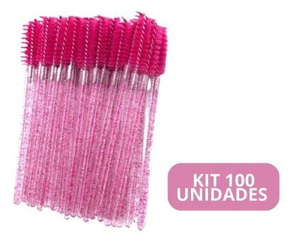 Imagem de 100 Escovinhas Escova De Cílios Sobrancelha Descartáveis 