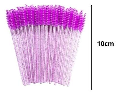 Imagem de 100 Escovinhas Escova De Cílios Sobrancelha Descartáveis 