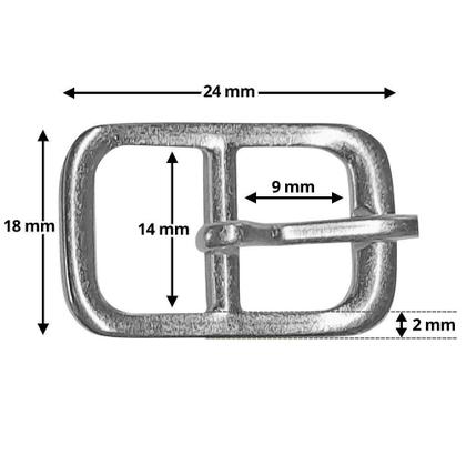 Imagem de 100 Fivelas De Metal Para Bolsa Artesanato Pulseiras Cintos 14mm Sem Emenda