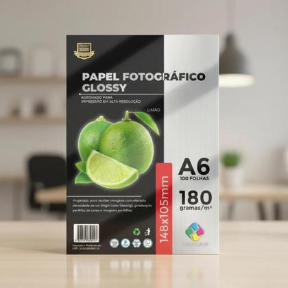 Imagem de 100 Folhas Papel Fotográfico 10x15 Glossy 180gr X Colour