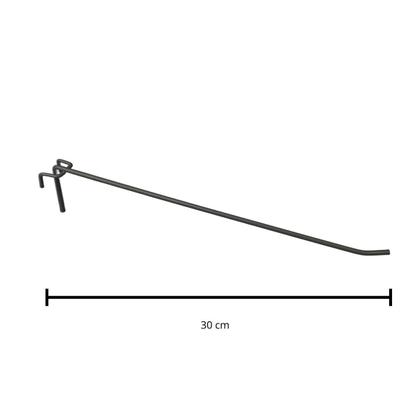 Imagem de 100 Gancho Para Tela Aramada 30cm - Arame 4mm Preto