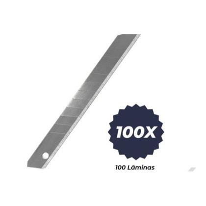 Imagem de 100 Lâminas Profissional Para Estilete Estreito 9mm Envelopamento Adesivos Cortes