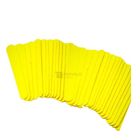 Imagem de 100 Lixas De Unha Mini Descartáveis Manicure Pedicure 8 Cm