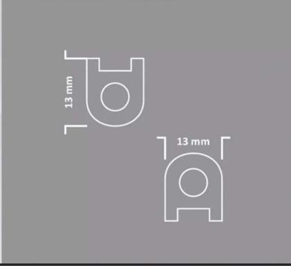 Imagem de 100 Mini Cantoneira 13x13 Cadeirinha Em AÃo 2 Furos Branco