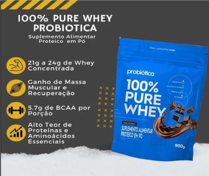 Imagem de 100% Pure Whey Protein concentrado Refil 900g Probiotica