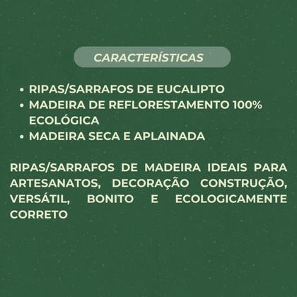 Imagem de 100 Ripas Sarrafos Eucalipto 1x3x50cm Aplainado Artesanato