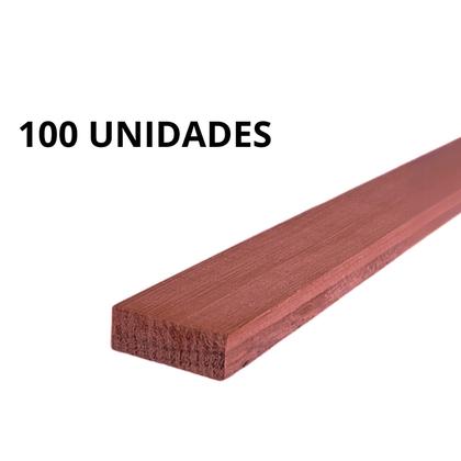 Imagem de 100 Ripas Sarrafos Eucalipto 1x3x50cm Aplainado Artesanato