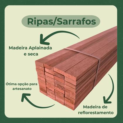 Imagem de 100 Ripas Sarrafos Eucalipto 1x3x50cm Aplainado Artesanato