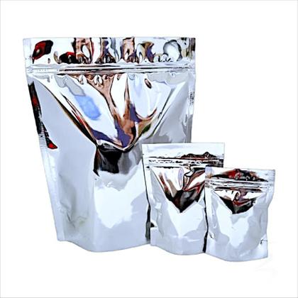 100 Sacos Laminados Metalizados Stand Up Pouch 22x32 Fecho Zip - SANDRA EMBALAGENS Imagem de 100 Sacos Laminados Metalizados Stand Up Pouch 22x32 Fecho Zip