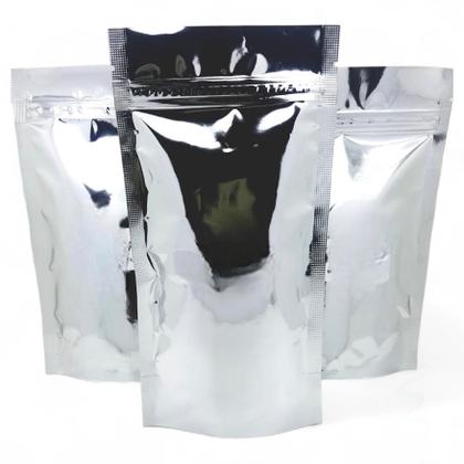 100 Sacos Laminados Metalizados Stand Up Pouch 22x32 Fecho Zip - SANDRA EMBALAGENS Imagem de 100 Sacos Laminados Metalizados Stand Up Pouch 22x32 Fecho Zip