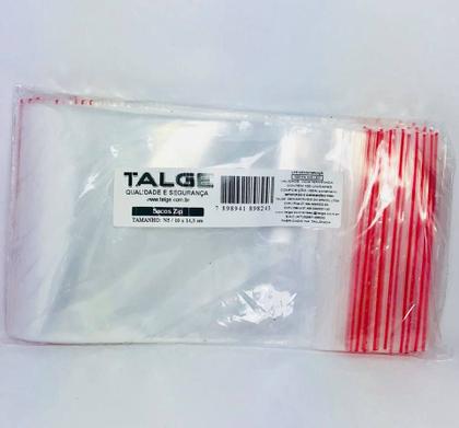 Imagem de 100 Sacos Saquinho Zip Lock 10x14cm Plastico zip lock