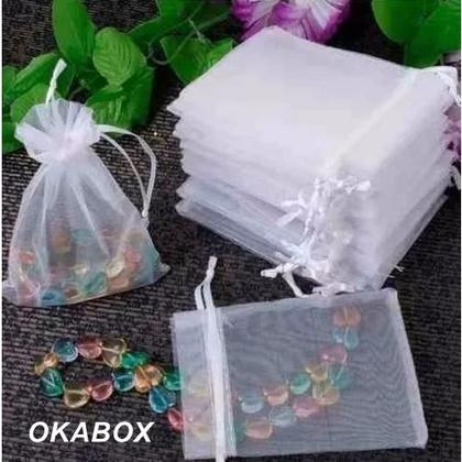 Imagem de 100 Saquinhos De Organza cetim 7X9  Lembrancinhas -Joias