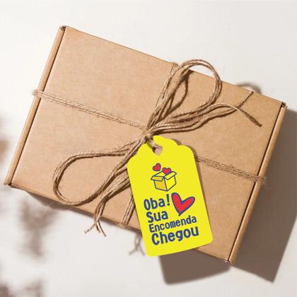 Imagem de 100 Tag Etiqueta Encomenda Delivery Oba Sua Encomenda Chegou