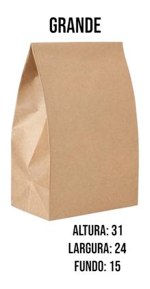 Imagem de 100 un saco de papel kraft grande sos para delivery food