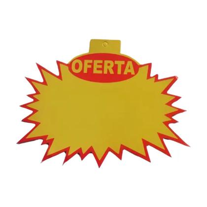 Imagem de 100 Uni Cartaz Placa Oferta Promoção Splash Amarelo Comércio Supermercado 13x11cm
