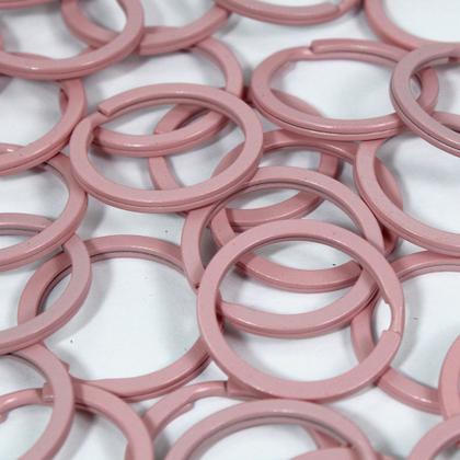 Imagem de 100 Unidades Argola Italiana 35mm Rosa Bebe Para Artesanato Chaveiro