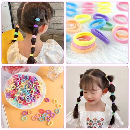Imagem de 100 Unidades Xuxinha De Cabelo Rabicó Cor Pastel Penteado Infantil