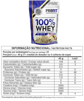Imagem de 100 Whey Protein Concentrado 900g Sabor Morango 24g Proteína