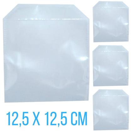 Imagem de 1000 Envelopes Plástico Transparente Liso Saquinho Embalar Mídia Cd/dvd Com Aba Sem Cola 12,5x12,5cm