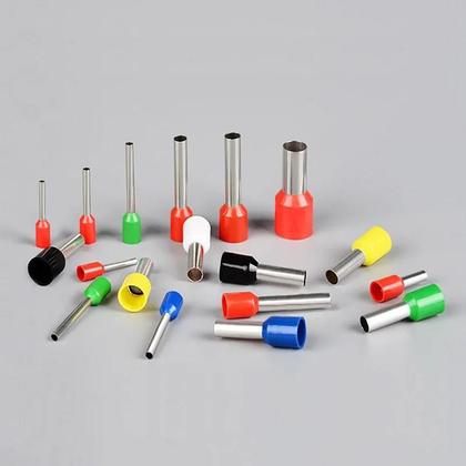 Imagem de 1000 Peças de Virolas Isoladas para Conector de Fio - Bloco Terminal e Conector de Crimpagem