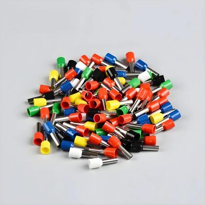 Imagem de 1000 Peças de Virolas Isoladas para Conector de Fio - Bloco Terminal e Conector de Crimpagem