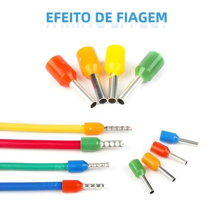 Imagem de 1000 Peças de Virolas Isoladas para Conector de Fio - Bloco Terminal e Conector de Crimpagem