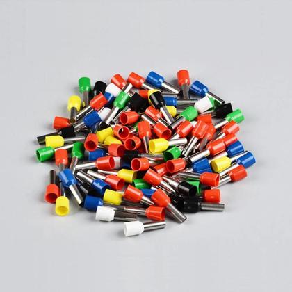 Imagem de 1000 Peças de Virolas Isoladas para Conector de Fio - Bloco Terminal e Conector de Crimpagem