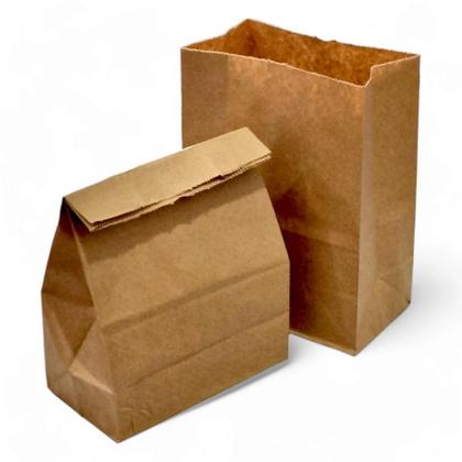 Imagem de 1000 Sacos Kraft Delivery Pequeno Hamburger Lanches 17x24x10