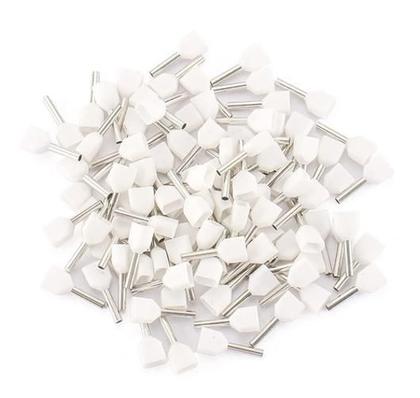 Imagem de 1000 Terminal Elétrico Conector Tubular Ilhós Duplo 0,5Mm