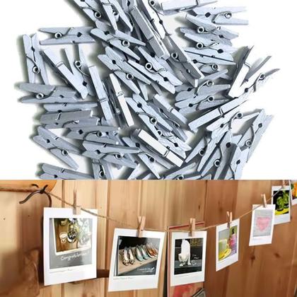 Imagem de 1000un mini prendedor pregador madeira prata