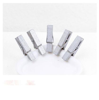 Imagem de 1000un mini prendedor pregador madeira prata