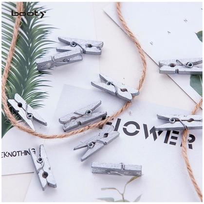 Imagem de 1000un mini prendedor pregador madeira prata