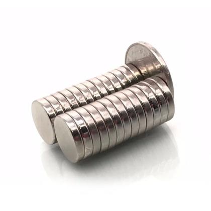 Imagem de 100pcs - Imã De Neodímio 12x3 Pastilha 12mm X 3mm - N35