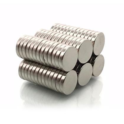 Imagem de 100pcs - Imã De Neodímio 12x3 Pastilha 12mm X 3mm - N35