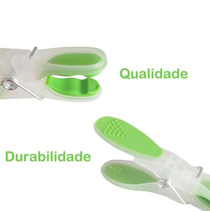 Imagem de 100un prendedor roupa c/ base emborrachada pregador plástico