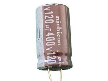 Imagem de 100x Capacitor Eletrolitico 120uf/400v 105 18x33mm Nichicon